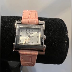 Anne Klein pink leather watch